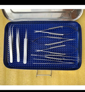 Juego de Instrumentos Básicos para Microcirugía con Estuche, Acero Inoxidable Alemán, Reutilizables y Autoclavables - Product Image 2