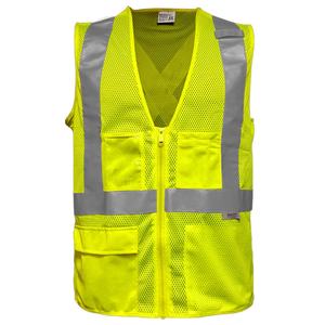 Gilet de sécurité multi-poches réfléchissant, personnalisé, de travail sur route, haute visibilité - Product Image 1