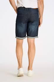 Men's Slim Fit Denim Shorts | Stretch Cotton Blue Jean Shorts with <b>Rolled</b> Hem | Custom Distressed Summer Denim Shorts for Men - Product Image 4