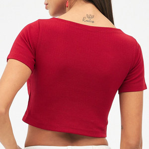 Haut court élégant à col licou pour femme, sexy, dos nu, coupe ajustée, sans manches, tendance estivale, pour la plage, les vacances, les soirées - Product Image 5