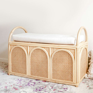 <b>Large</b> woven rattan <b>basket</b> trunks manufacturer price handmade container trunk <b>storage</b> chests - Product Image 1