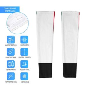 RIFAT SPORTS WEAR Mangas de Ciclismo Blancas, Rojas y Negras con Estampado Digital, Anti-UV, Anti-Sudor, para Hombre, Viscosa/Poliéster, Par, para Exteriores - Product Image 2