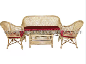 Eco-Friendly Ecowoodies Villa Living Room Bamboo Dining Sofa Set 3+1+1 Seater Center Table Modular Storage Modern Design Outdoor - Product Image 5