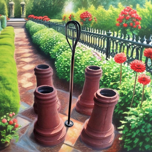 Lampadaire élégant en fonte avec tête de style lanterne, éclairage décoratif résistant aux intempéries pour chemin de jardin et allée - Product Image 6