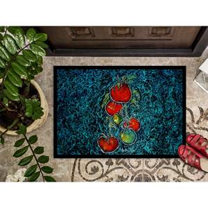 New Masters Tomatoes Felpudo antideslizante para interiores/exteriores Lavable Low Pile 18H X 27W Alfombrilla para puerta Delantera para entrada - Product Image 3