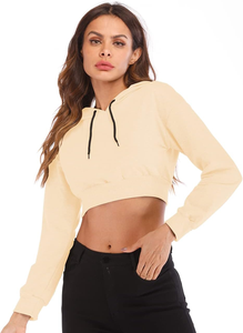 Sweat-shirt court pour femme, doux, confortable, léger, à manches longues, décontracté, streetwear, haut tendance - Product Image 6