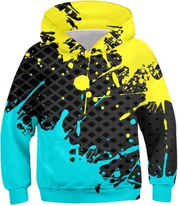 Sweat-shirt à capuche personnalisé pour enfants, motif dessin animé, athlétique, sublimation, pull-over - Product Image 6