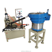 Machine automatique de roulage de filetages pour bases de lampes avec alimentateur vibrant, équipement de formage de filetages de supports d'ampoules de haute précision