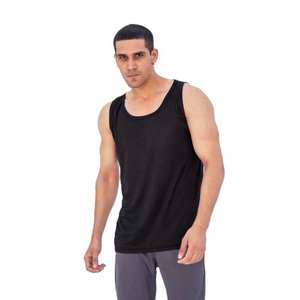 Débardeurs pour hommes au design optimal pour les séances d'entraînement estivales, respirants, à séchage rapide, 100% coton extensible, vêtements de sport tendance, look d'entraînement - Product Image 1