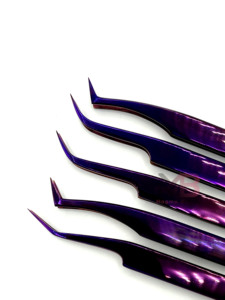 Pinzas de calidad profesional para artistas de pestañas, juego de pinzas para extensión de pestañas con puntas personalizadas - Product Image 5