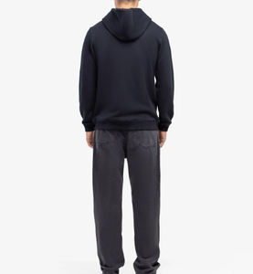 เสื้อฮู้ดผู้ชายผ้าฟลีซแบบสวมหัว คอซิปเต็มตัว สีพื้น ผ้าฝ้าย 100% แขนยาว รับผลิตตามสั่งขายส่ง - Product Image 6