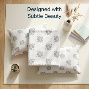 Juego de Sábanas Super King Size de 120x120 Pulgadas, 100% Algodón Puro, con 2 Fundas de Almohada |   Ropa de cama transpirable y con cremallera para almacenamiento. - Product Image 5