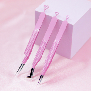 Customized Eyelash Extension Volume Lash Tweezers Straight & Curved For <b>Professional</b> <b>Makeup</b> Best Tweezers - Product Image 1