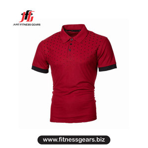 เสื้อโปโลแขนสั้นสีทึบสำหรับผู้ชาย แห้งเร็ว ทรงลำลอง สีฟ้าอ่อน - Product Image 4