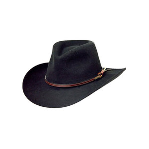 Nonwoven Felt Cowboy <b>Hat</b> with Leather <b>Band</b> and Buckle Detail - Product Image 1