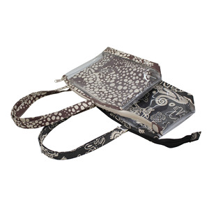 Hot Selling Reusable Travel Bag with Thick PVC 10 Oz Laminated Canvas Bottom Zip Closure <b>Handbag</b> for Cosmetic Gift - Product Image 5