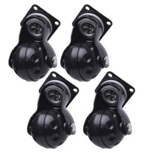 Placa de rueda giratoria negra 14 G 38mm - Product Image 1