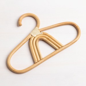 Wardrobe essential great quality wooden hangers for clothes rattan clothing <b>displaying</b> hanger - Product Image 3
