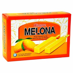 Lot de 8 barres glacées Melona Mango, saveur crémeuse, qualité supérieure, 8 x 2,7 fl oz, crème glacée coréenne - Product Image 1