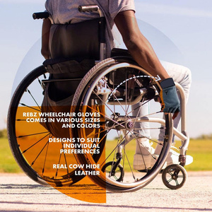 ถุงมือหนังแกะแบบมีซิปสำหรับรถเข็นคนพิการ ปิดนิ้วโป้งเต็มรูปแบบ เหมาะสำหรับกีฬา กิจกรรมกลางแจ้ง ชีวิตประจำวันที่แอคทีฟ ช่วยเพิ่มความคล่องตัว ยกน้ำหนักได้ - Product Image 6