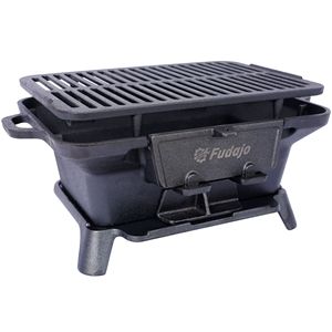 Parrilla Ovalada de Hierro Fundido 100% Esmaltado, Duradera, Pequeña, Portátil, para Acampar, Parrilla de Carbón para Mesa, Sartén de Hierro Fundido 100% - Product Image 3