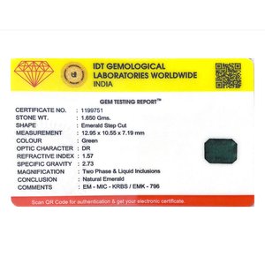 Natural Zambian Emerald Loose Gemstone 8.25 Carat Pear Cut Certified Wholesale - Product Image 4