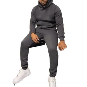 Men's Winter Casual <b>Jogger</b> Set 100% Polyester Knitted Fabric Embroidery Heat-Transfer Printing <b>Oversized</b> Sweatpants Hoodie Set - Product Image 4