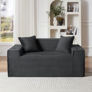 Divano Moderno a 2 Posti Senza Struttura per Spazi Compatti, Facile da Usare e Senza Necessità di Montaggio, Ideale per Appartamenti e Uffici - Product Image 1