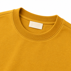 เสื้อสเวตเชิ้ตคอกลมสีเหลืองสำหรับผู้ชาย ทรงโอเวอร์ไซส์ ผ้าถักเนื้อแน่น แขนยาว สวมใส่สบาย น้ำหนัก 340 กรัม ระบายอากาศได้ดี เหมาะสำหรับฤดูหนาว - Product Image 3