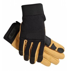 Black Microfiber Equestrian Riding Gloves with Red Accents Breathable Non-Slip Design with Non-Slip Silicone Custom Design - Product Image 4