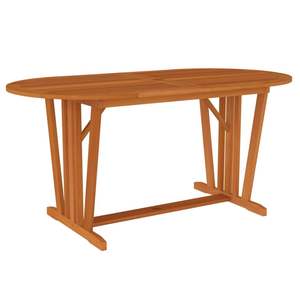 Ensemble de salle à manger de jardin en bois d'eucalyptus massif brun rougeâtre, 7 pièces - Product Image 6