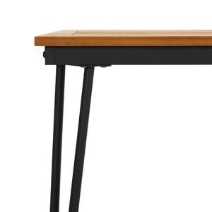 Ensemble de jardin en bois d'acacia massif avec table marron et noire, mobilier en métal thermolaqué - Product Image 6