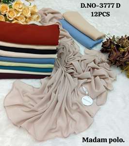 Conjunto de Pañuelos de Chifón Premium Madam Polo: Elegante Colección de Hijabs Multicolor de 12 Piezas, Ligeros, Suaves y Transpirables - Product Image 3