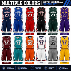 Ensemble d'uniformes de basketball personnalisés pour jeunes, maillot et short sublimés, kit d'équipe scolaire junior, fabricant OEM - Product Image 2