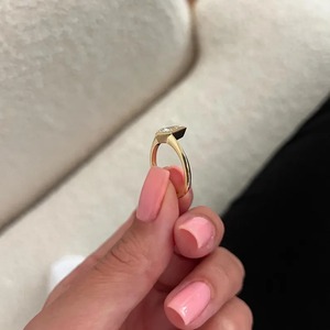 Unique Design Kite Cut Lab Grown <b>Diamond</b> <b>Ring</b> 18K Yellow Gold Bezel Set IGI Certified Wedding Engagement Trendy Women's Jewelry - Product Image 2