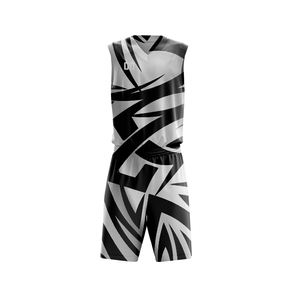 Uniforme de baloncesto de alta calidad, 100% poliéster, sublimación, personalizado, con impresión de logotipo en blanco, uniformes de baloncesto para equipos. - Product Image 3