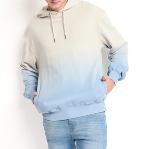 Customize <b>Pink</b> Spandex/Polyester Solid Acid Sweatshirt Long Sleeved <b>Hoodies</b> Embroidered Pockets Loose Fit <b>Men's</b> Pullover Spring - Product Image 3