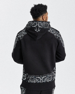 Ensemble survêtement décontracté homme en molleton de coton avec impression sérigraphiée OEM personnalisée, style streetwear vintage délavé, comprenant un sweat à capuche et un pantalon de jogging - Product Image 4