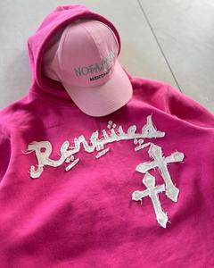 Custom Bubble Print Logo Hoodies Wholesale Multiple Colors Available Street Punk Web Unisex Hooded Sweatshirts - Product Image 2