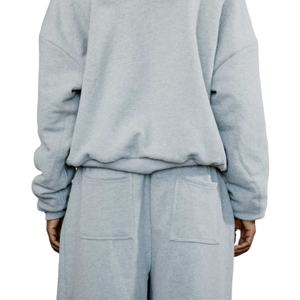 Chándal de invierno holgado con hombros caídos de gran tamaño y peso pesado personalizado, 2 piezas, precio al por mayor, Material de alta calidad - Product Image 2