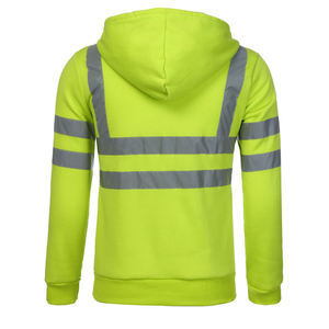 Chaqueta de Seguridad Reflectante de Alta Visibilidad Personalizada, Chaqueta de Invierno Tipo Bomber con Capucha, Chaqueta de Seguridad Acolchada de Alta Visibilidad en Venta, Servicio OEM - Product Image 5