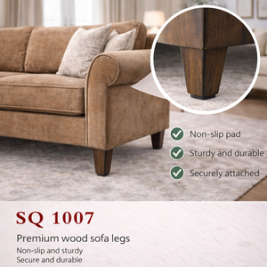 Pieds de meubles en bois massif, hauts, carrés, coniques, robustes, pour canapé, chaise, table, design traditionnel, salon, chambre, Vietnam OEM - Product Image 2