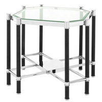 Table basse en métal avec plateau en verre, table basse moderne de luxe noire pour salon, mobilier de maison, table de bar très vendue, qualité supérieure