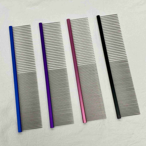 Peigne de toilettage pour chien en acier inoxydable avec dents étroites et larges, outil de démêlage des poils d'animaux respectueux de l'environnement - Product Image 4