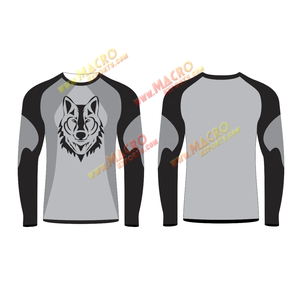 Man Long Sleeve Gym Clothing UPF 50 Sublimation <b>Printed</b> Custom MMA <b>Surfing</b> Rash Guard Compressed T-shirt Polyester/Spandex All - Product Image 1