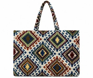 Sac fourre-tout bohème en jacquard pour femme, sac à main à motifs multicolores, sac à bandoulière carré pour les voyages quotidiens - Product Image 1