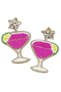 Boucles d'oreilles bohème feuille de perles de rocaille multicolore Monstera bijoux de déclaration motif de fleurs conception de plantes tropicales accessoires de mode - Product Image 5