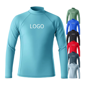 <b>Printed</b> Logo Long Sleeve Rash Guard Quick Dry UV Protection Compression Shirt for <b>Surf</b> Swim Tops Gym Tight Wear - Product Image 5