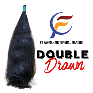 Extensions de cheveux en vrac alignées sur les cuticules indonésiennes en gros Double Drawn 100% Human Remy Hair No Chemicals No Emmêlement Wave Bundle - Product Image 6