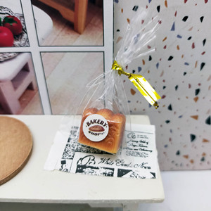 Bakery Shop <b>Miniature</b> Bread Bag Packaging Set Dollhouse Accessory Gift 1:12 Scale Plastic Printed for Age 14+ - Product Image 6